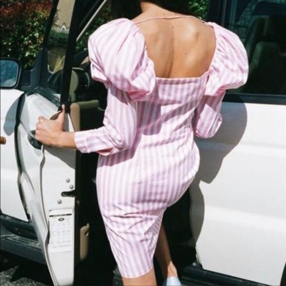 Mr. Larkin Penelope Dress in Pink Stripe - Size Small - Picture 3 of 11